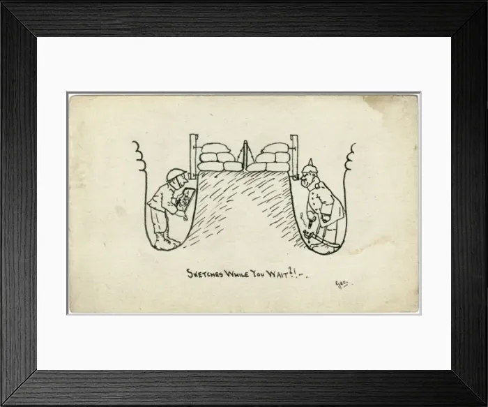 Framed Print : Sketches While You Wait by George Ranstead Framed Print : Sketches While You Wait by George Ranstead