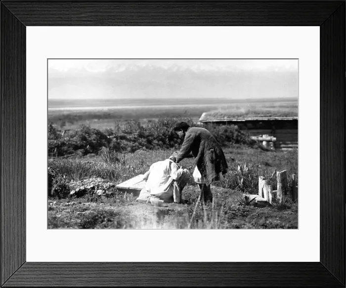 Framed Print : Head shaving in Kashgar, western China