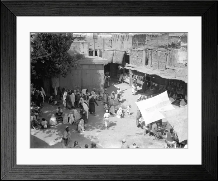 Framed Print : Aerial view of a market, Kashgar, western China Framed Print : Aerial view of a market, Kashgar, western China