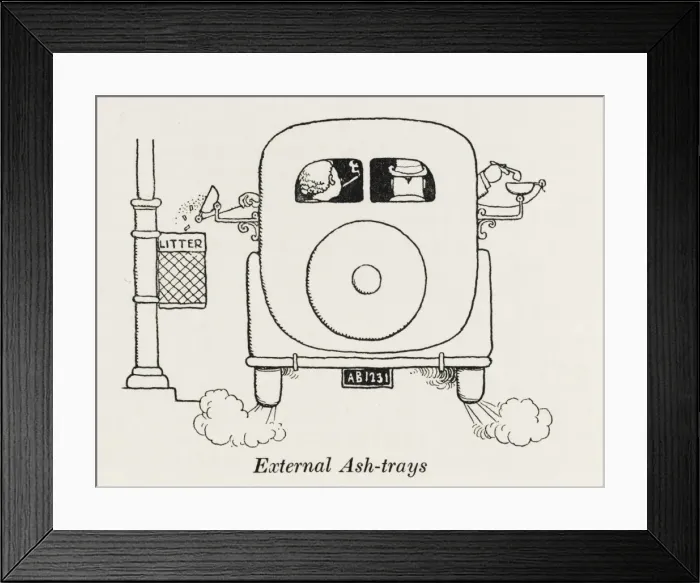 Framed Print : External car ashtrays / W H Robinson Framed Print : External car ashtrays / W H Robinson