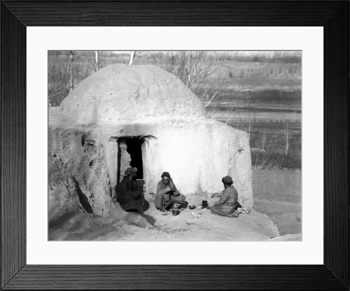 Framed Print : Three men outside a dwelling, Kashgar, western China Framed Print : Three men outside a dwelling, Kashgar, western China