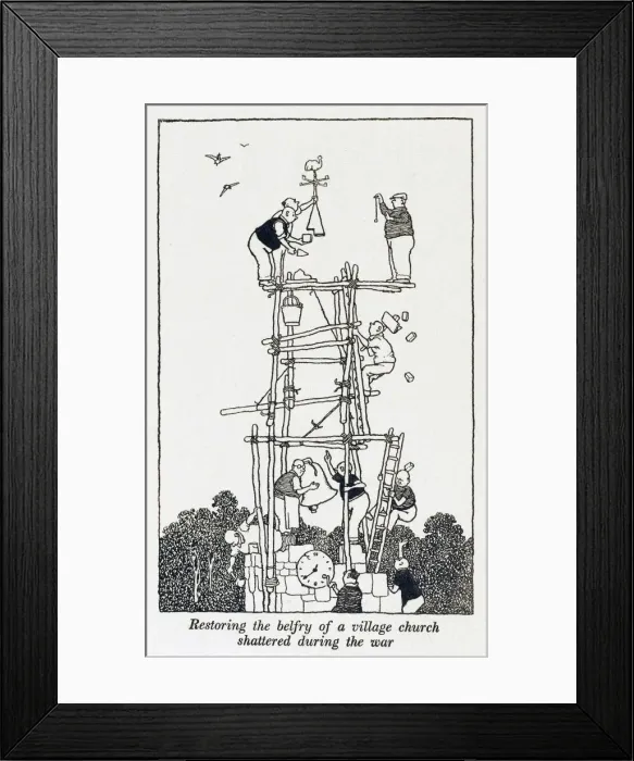 Framed Print : Restoring belfry / W H Robinson Framed Print : Restoring belfry / W H Robinson
