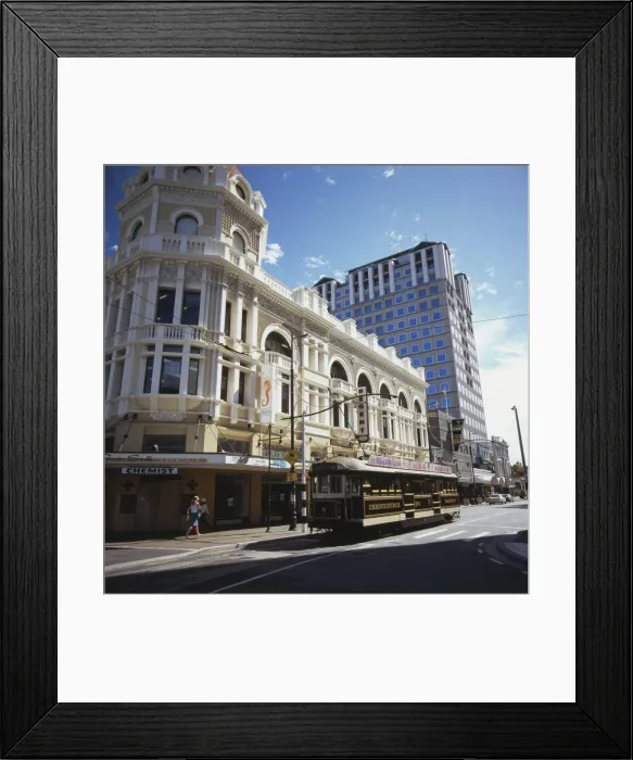 Framed Print : Street scene in Christchurch, South Island, New Zealand Framed Print : Street scene in Christchurch, South Island, New Zealand