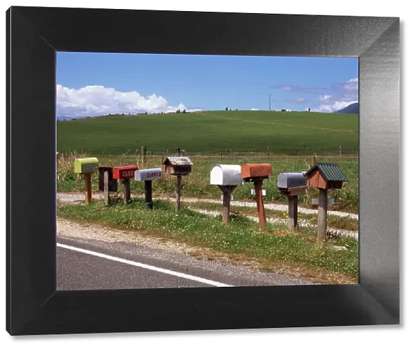 Mailboxes in Takaka, South Island, New Zealand