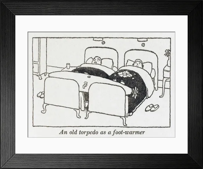 Framed Print : WWII recycling: Torpedo foot warmer / W H Robinson Framed Print : WWII recycling: Torpedo foot warmer / W H Robinson