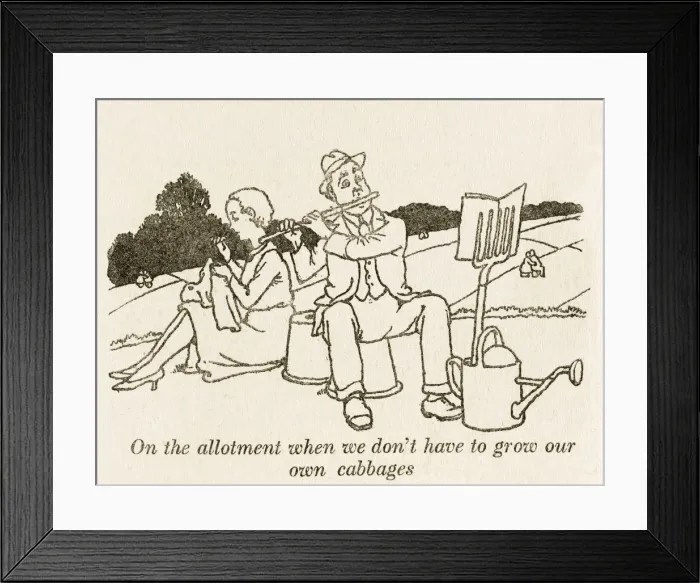 Framed Print : Empty allotments / W H Robinson Framed Print : Empty allotments / W H Robinson