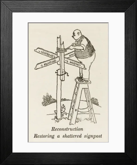 Framed Print : Post war reconstruction / W H Robinson Framed Print : Post war reconstruction / W H Robinson