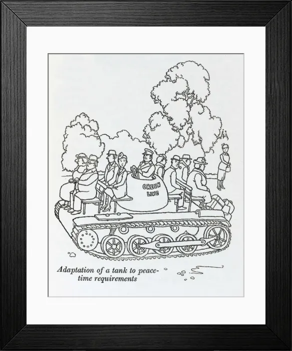 Framed Print : WWII adaption: tank-bus / W H Robinson Framed Print : WWII adaption: tank-bus / W H Robinson