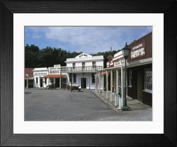 Framed Print : Shantytown near Paroa, South Island, New Zealand Framed Print : Shantytown near Paroa, South Island, New Zealand