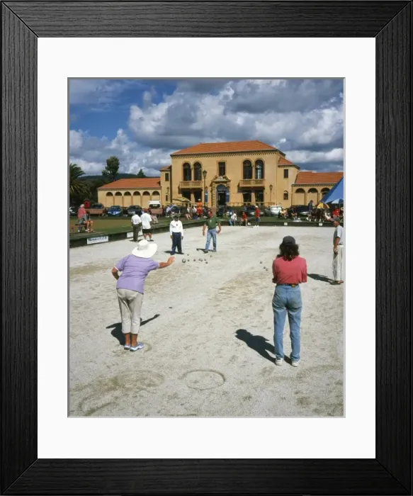 Framed Print : Playing boules in Rotorua, North Island, New Zealand Framed Print : Playing boules in Rotorua, North Island, New Zealand