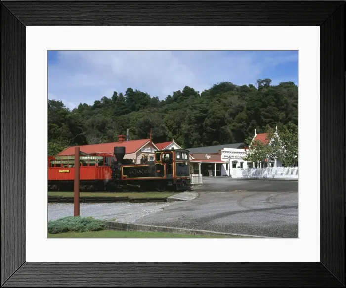 Framed Print : Shantytown near Paroa, South Island, New Zealand Framed Print : Shantytown near Paroa, South Island, New Zealand