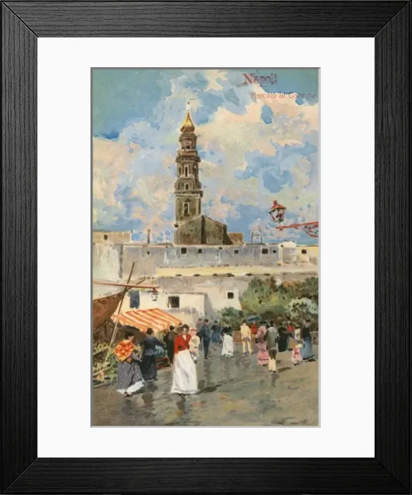 Framed Print : Italy - Naples - The Crimson Market Framed Print : Italy - Naples - The Crimson Market