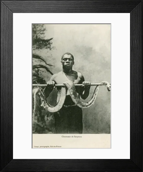Framed Print : Snake Charmer - Martinique Framed Print : Snake Charmer - Martinique