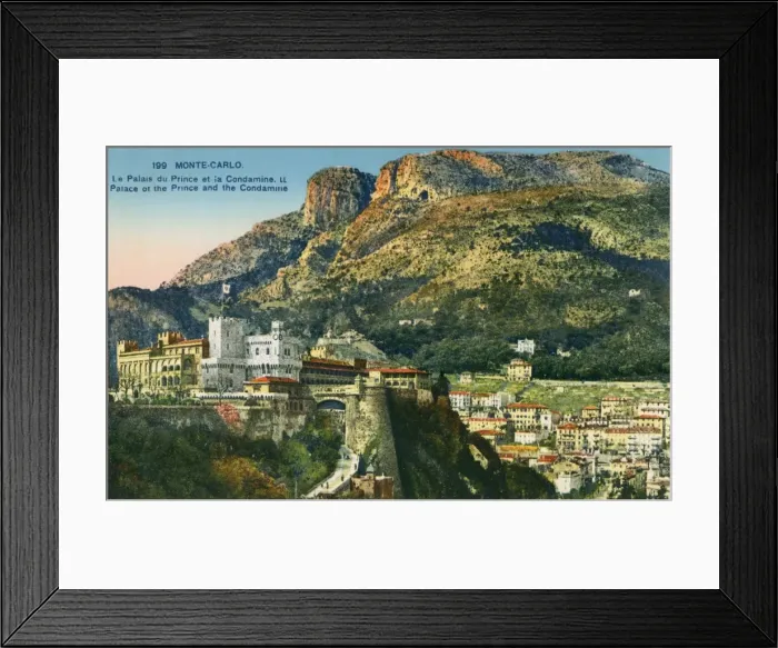 Framed Print : Monaco - Monte Carlo - The Princes Palace and the Condamine Framed Print : Monaco - Monte Carlo - The Princes Palace and the Condamine