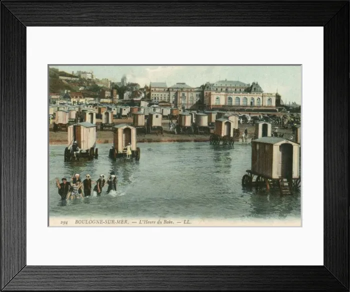 Framed Print : The Bathing Hour at Boulogne-sur-mer, France