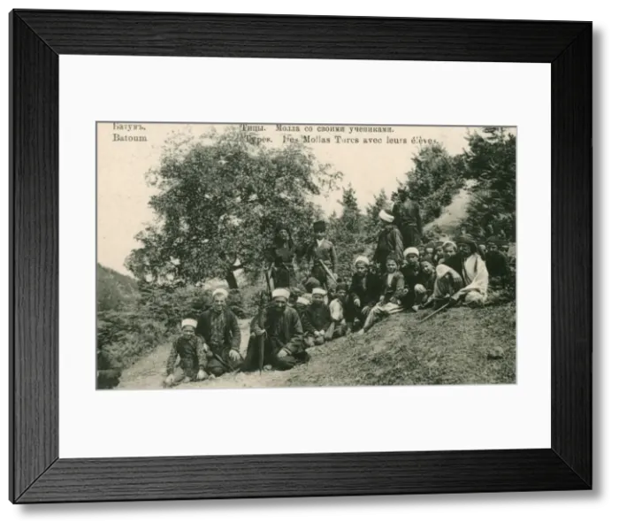 Framed Print : Georgia - Batumi - Turkish Mullahs and students Framed Print : Georgia - Batumi - Turkish Mullahs and students