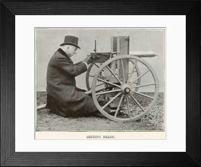 Framed Print : Maxim and his machine gun Framed Print : Maxim and his machine gun
