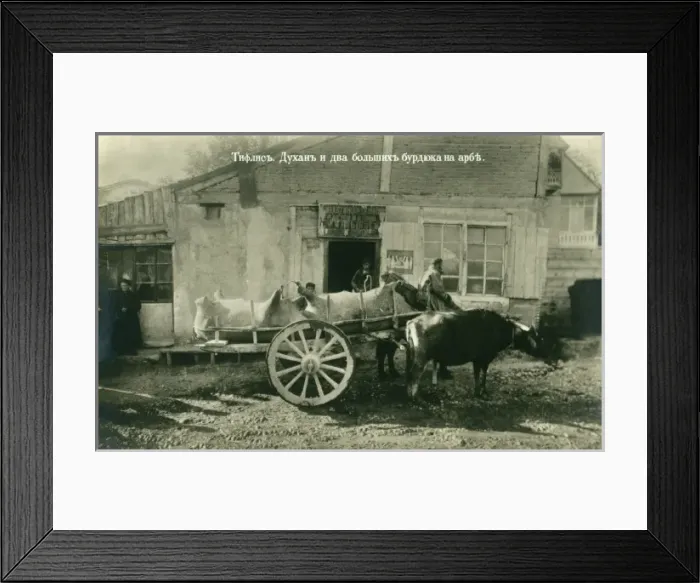 Framed Print : Georgia - Tbilisi - Man selling delivering water in ox skins Framed Print : Georgia - Tbilisi - Man selling delivering water in ox skins