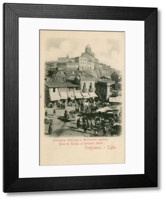 Framed Print : Georgia - Tbilisi - Metekhi Church and Fort Framed Print : Georgia - Tbilisi - Metekhi Church and Fort
