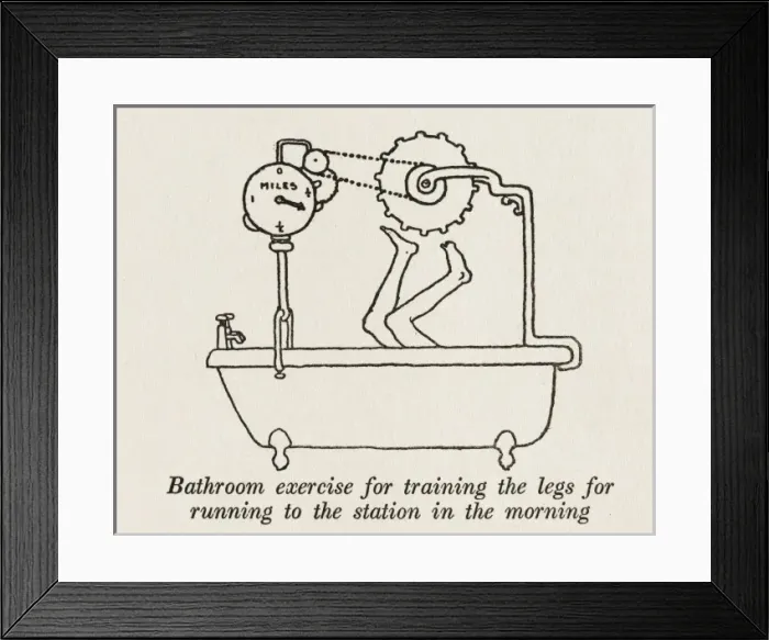 Framed Print : Bathroom exercise / W H Robinson Framed Print : Bathroom exercise / W H Robinson