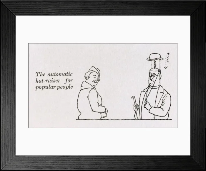Framed Print : Auto hat-raiser / W H Robinson Framed Print : Auto hat-raiser / W H Robinson
