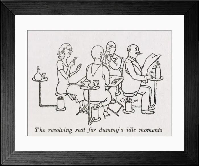 Framed Print : Revolving table seat / W H Robinson Framed Print : Revolving table seat / W H Robinson