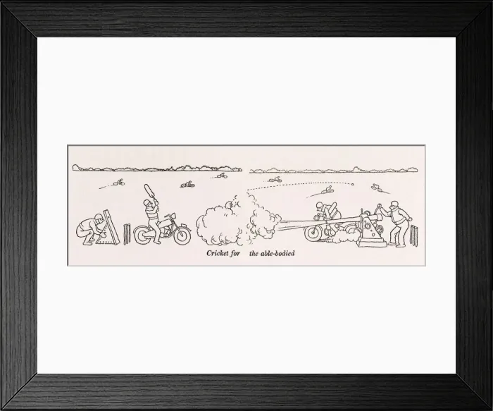 Framed Print : Cricket for the able-bodied / W H Robinson Framed Print : Cricket for the able-bodied / W H Robinson