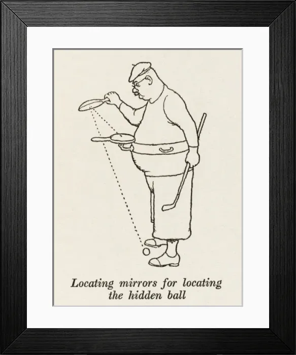 Framed Print : Locating mirrors for golfers / W H Robinson Framed Print : Locating mirrors for golfers / W H Robinson
