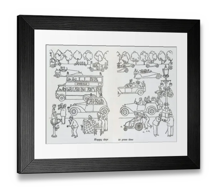Framed Print : Happy days in peace time / W H Robinson Framed Print : Happy days in peace time / W H Robinson