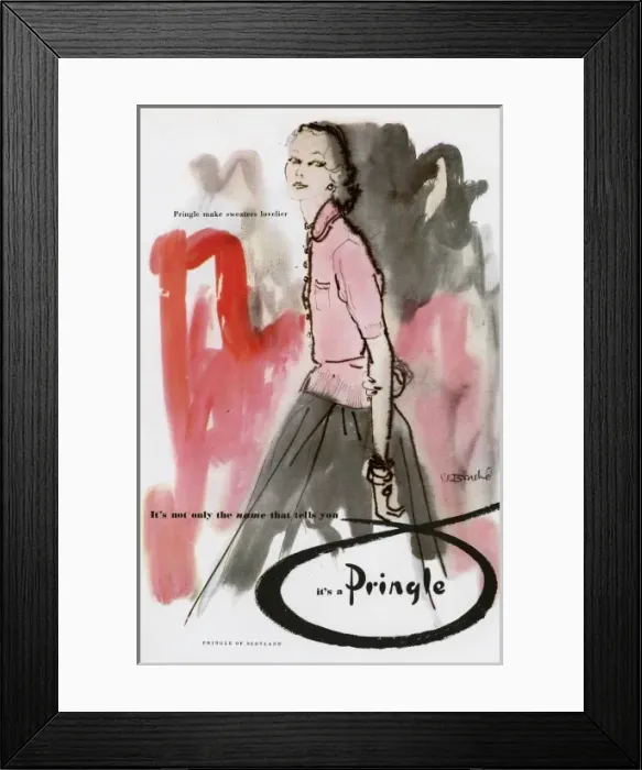 Framed Print : Pringle advertisement Framed Print : Pringle advertisement
