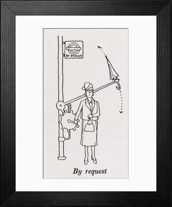 Framed Print : Bus request stop / W H Robinson Framed Print : Bus request stop / W H Robinson