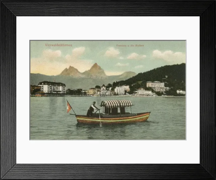 Framed Print : Lake Lucerne - Rowing Boat Framed Print : Lake Lucerne - Rowing Boat
