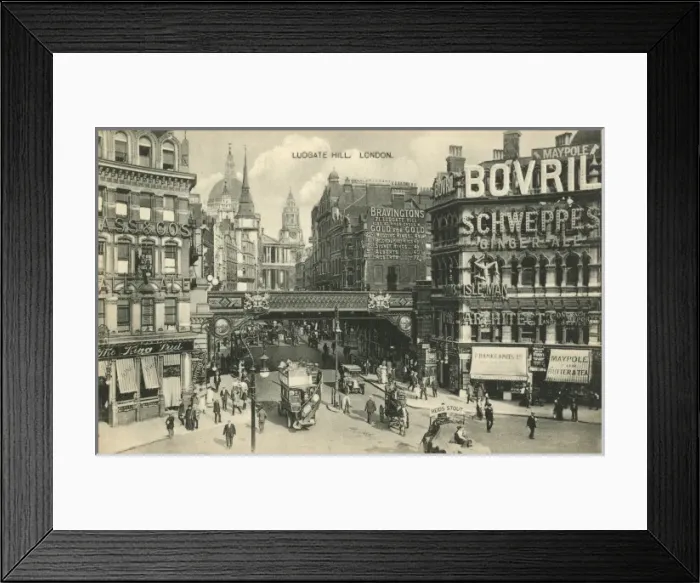 Framed Print : Ludgate Circus and Hill, London Framed Print : Ludgate Circus and Hill, London