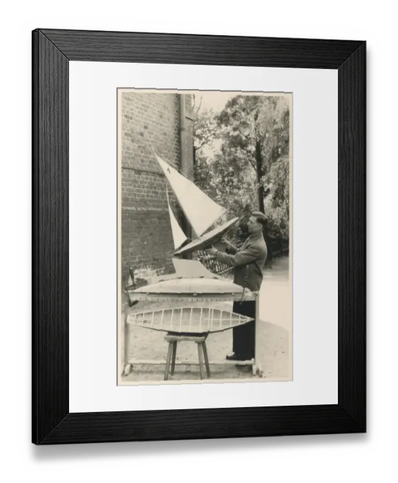 Framed Print : Model boatbuilder Framed Print : Model boatbuilder
