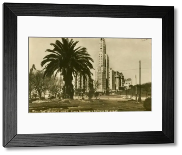 Framed Print : Buenos Aires - British Plaza and Kavanagh Building Framed Print : Buenos Aires - British Plaza and Kavanagh Building