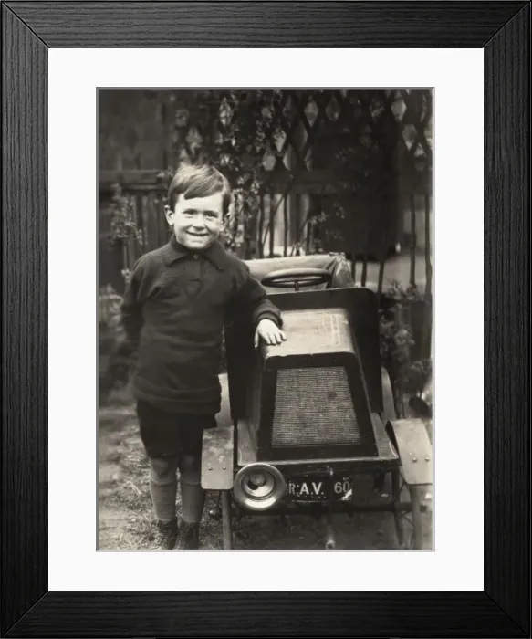 Framed Print : A boy and his car Framed Print : A boy and his car