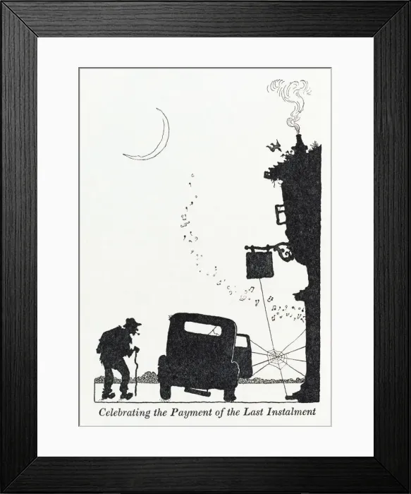 Framed Print : Car credit payments / W H Robinson Framed Print : Car credit payments / W H Robinson
