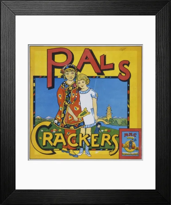Framed Print : Christmas crackers box label Framed Print : Christmas crackers box label