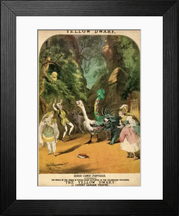Framed Print : Music from The Yellow Dwarf, pantomime Framed Print : Music from The Yellow Dwarf, pantomime