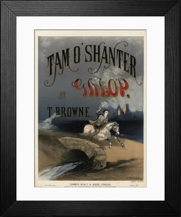 Framed Print : Tam O Shanter Galop, music sheet