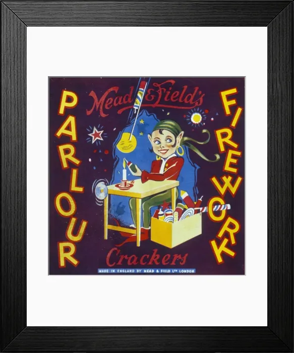 Framed Print : Christmas cracker box label Framed Print : Christmas cracker box label