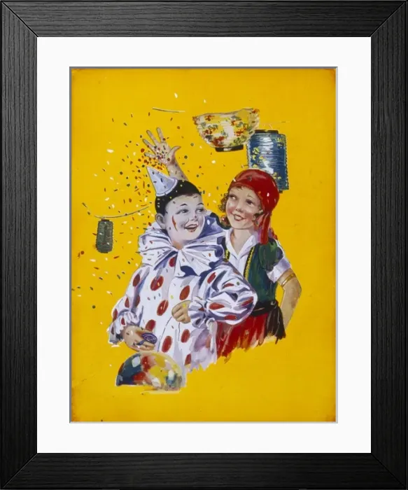 Framed Print : Christmas cracker box label Framed Print : Christmas cracker box label