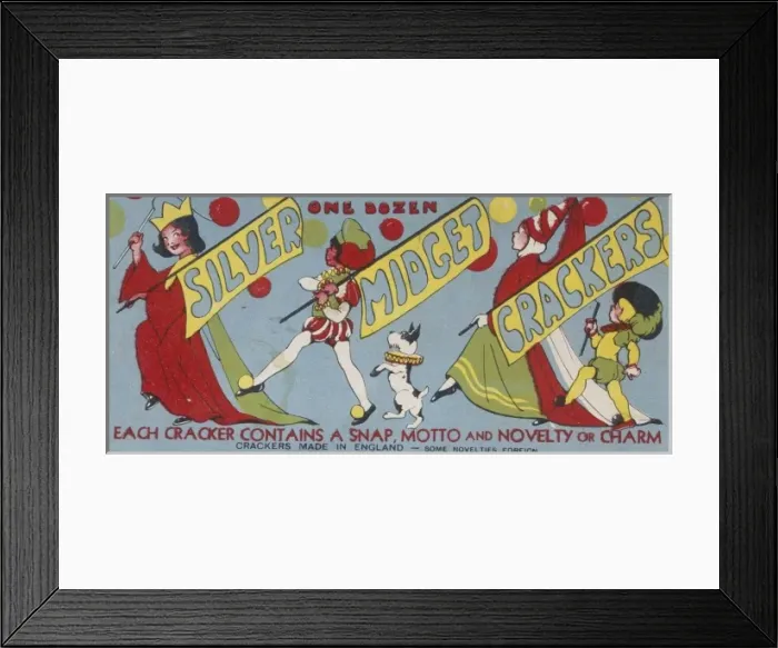 Framed Print : Christmas cracker box label Framed Print : Christmas cracker box label