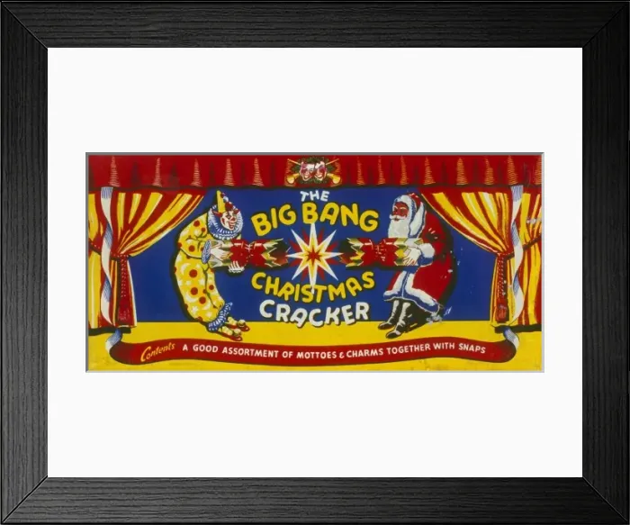 Framed Print : Christmas cracker box label Framed Print : Christmas cracker box label