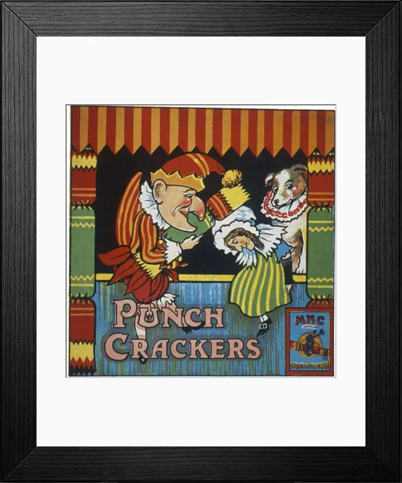 Framed Print : Christmas cracker box label Framed Print : Christmas cracker box label