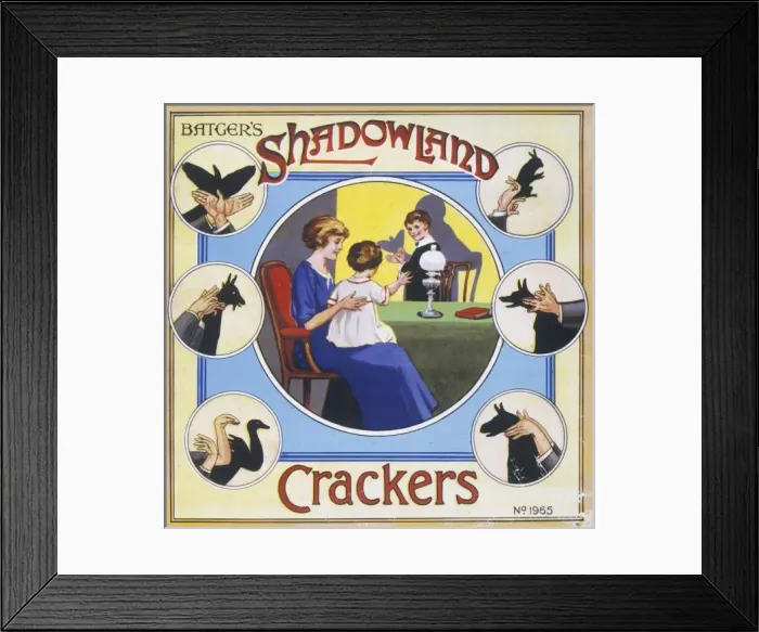Framed Print : Christmas cracker box label Framed Print : Christmas cracker box label