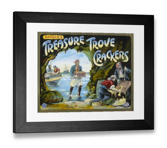 Framed Print : Christmas cracker box label Framed Print : Christmas cracker box label