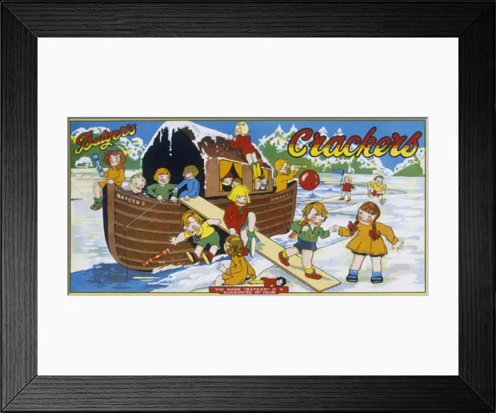 Framed Print : Christmas Cracker box label Framed Print : Christmas Cracker box label