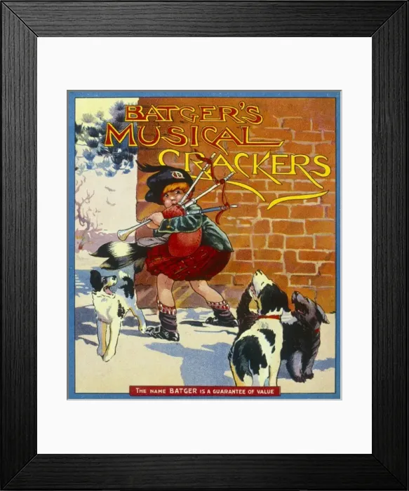 Framed Print : Christmas Cracker box label Framed Print : Christmas Cracker box label
