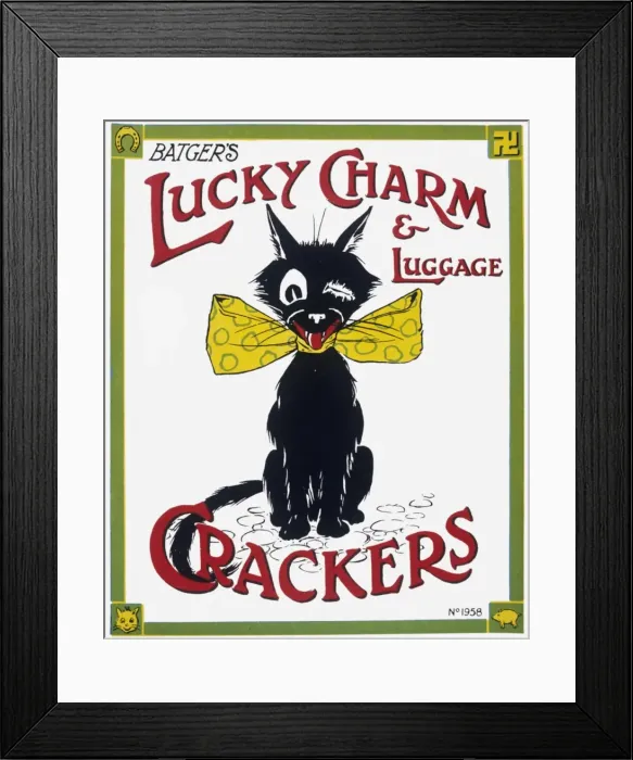 Framed Print : Christmas cracker box label Framed Print : Christmas cracker box label